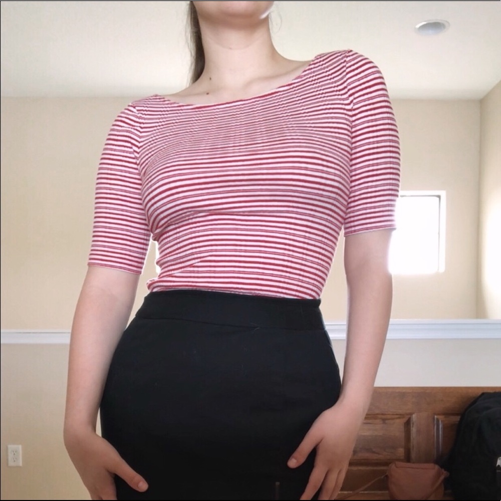 Striped French Style Top